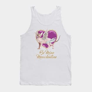 Be Mine Meowlentine, Valentines Day Sphynx Cat Cupid Tank Top